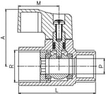 Válvula de esfera mini de Genebre. 1/8